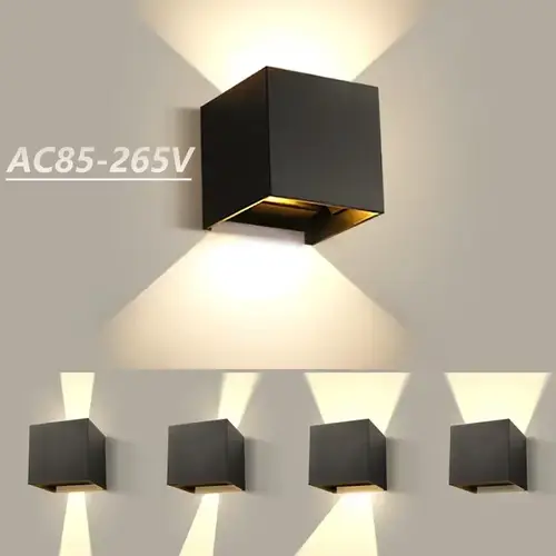 LED الحديثة الجدار مصباح AC110V 220 فولت 6 واط الباردة الأبيض/الدافئة الأبيض قابل للتعديل سطح شنت مكعب Led حديقة الشرفة ضوء داخلي في الهواء الطلق