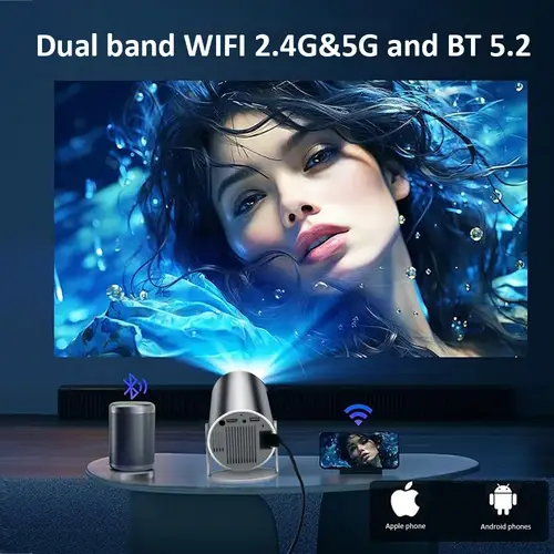 DITONG HY300 Plus HD العارض المحمولة 4K 1280x720P أندرويد LED فيديو المسرح المنزلي سينما الهاتف البسيطة Proyector فيلم HY300 pro