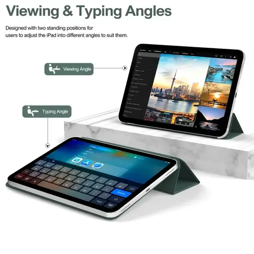 ل 2025 iPad11 A16 10 10.9 2022 Pro 11 12.9 بوصة حافظة مغناطيسية iPad Air4 5 10.9 Mini 6 8.3 بوصة مع غطاء مغناطيسي قابل للفصل