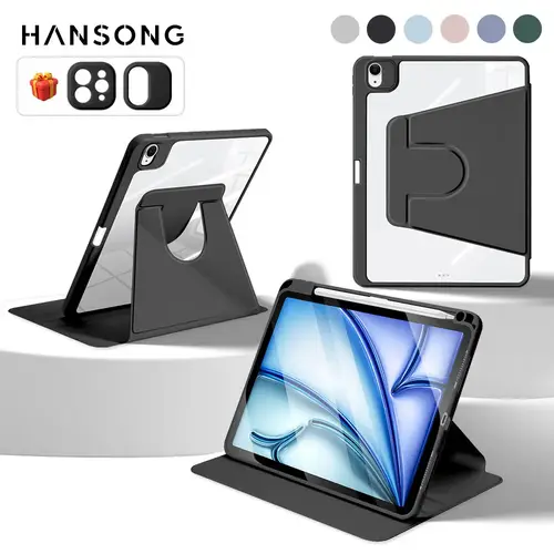 360 °   حافظة iPad قابلة للدوران لهاتف 2024 Air 11 13 M2 Pro 11 13 M4 Air 4 5 10.9 iPad 7/8/9th 10.2 10th Gen Pro 11 Pro 12.9 Mini 6 Cover
