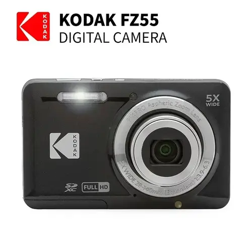 كاميرا كوداك PIXPRO FZ55-RD 16 ميجابكسل رقمية 5X زووم بصري 28 ملم زاوية واسعة 1080 بكسل فيديو عالي الدقة 2.7 بوصة كاميرا تسجيل فيديو LCD