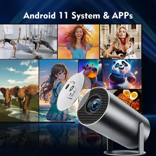 DITONG HY300 Plus HD العارض المحمولة 4K 1280x720P أندرويد LED فيديو المسرح المنزلي سينما الهاتف البسيطة Proyector فيلم HY300 pro