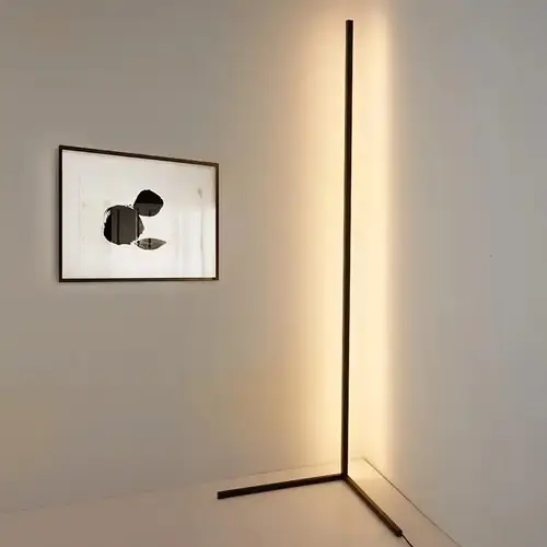 مصباح زاوية أرضي RGB بارتفا155 سم، مصباح تغيير الألوان الزاوية مع تحكم ذكي عبر التطبيق، مصباح أرضي حديث متزامن مع الموسيقى، إضاءة زاوية قابلة للتعتيم بـ 16 مليون لون لغرف المعيشة، وغرف النوم، وغرف الألعاب