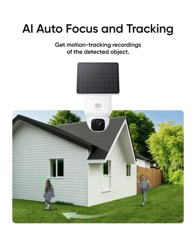 eufy Security eufy SoloCam E30 يعمل بالطاقة الشمسية 360 °   كاميرات مراقبة واضحة 2K من Pan AI تتبع كاميرا خارجية لاسلكية