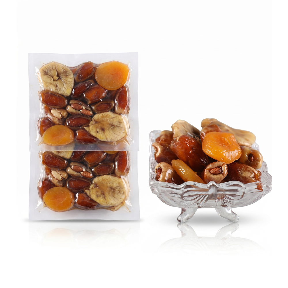 Sagai dates stuffed with almonds and pressed with figs and apricots