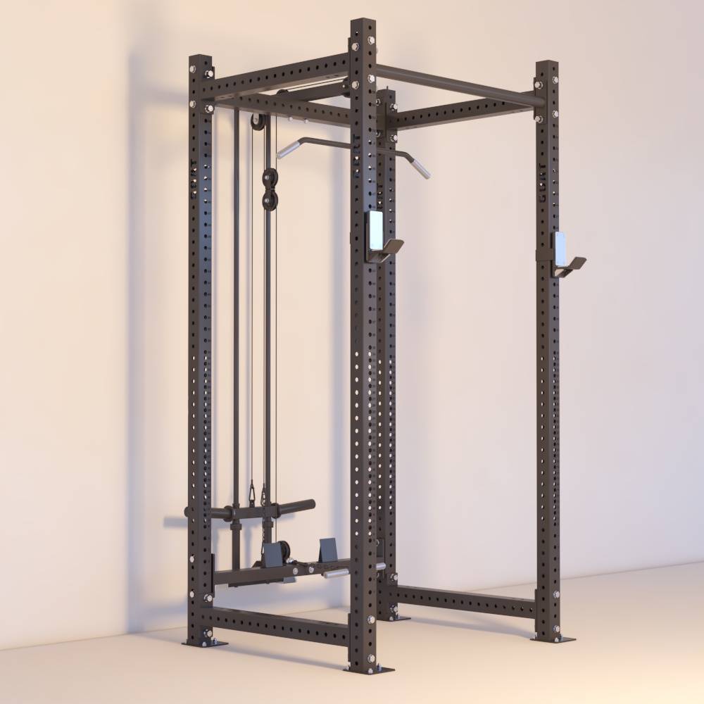 Power Rack with Cable Pulley System