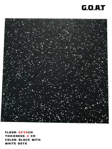 GOAT OLD Rubber Flooring 50*50 20mm black with white dots