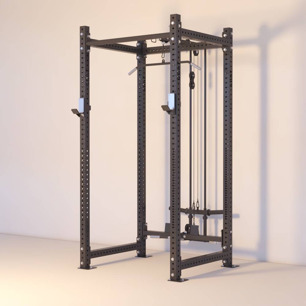 Power Rack with Cable Pulley System