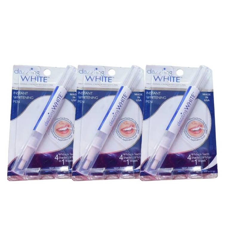 دازيلنج وايت قلم تبييض الأسنان الفوري - أبيض - 2جم - 3 قطع