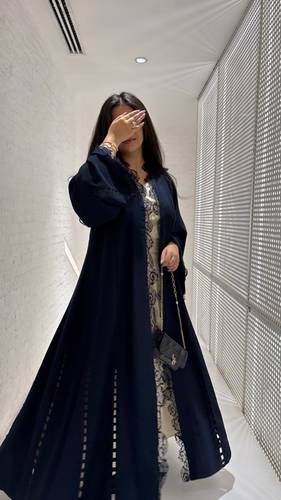 ‏Price:370SR القماش : كريب ايطالي مخرم مع دانتيل امامي وعلى الاكمام  التفاصيل :قصة دبل كلوش متوفره بالاسود والكحلي والعنابي  شامل الطرحه🤍 الغسيل : ننصح بالغسيل الجاف فالمغاسل المختصه وعدم تعريضها لحراره قويه .