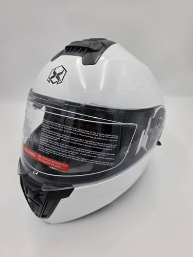  خوذة كاملة اوبن فيس أبيض (Flip-up Helmet).