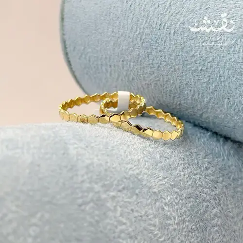خاتم مرامي خلية النحل - ذهب عيار18