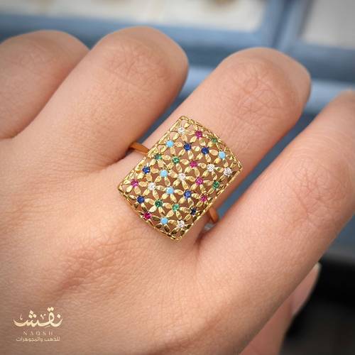 خاتم روزا - ذهب عيار21