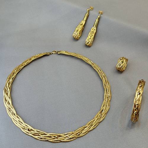 طقم بيلّا ديتاليا (THICK BRAID) إيطالي فاخر عيار21