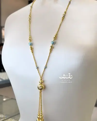 سبحة ذهب عيار21 “لا فيتا بلو” (La Vita Blu)  