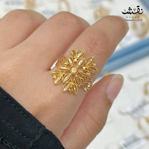 خاتم (مشجّر) - ذهب عيار21