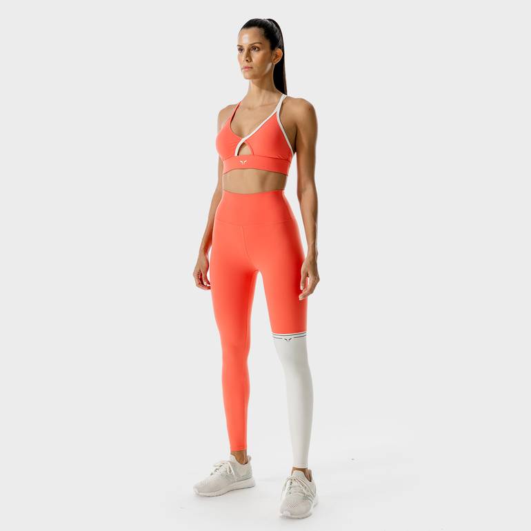 Waxing Crescent Leggings - Hot Orange