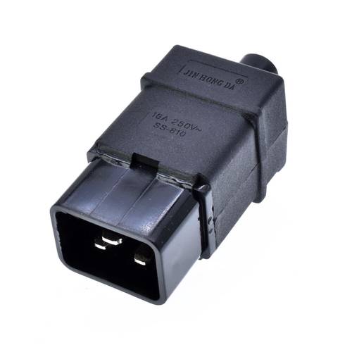 Connector IEC C20, socket to cable, 16A/250V