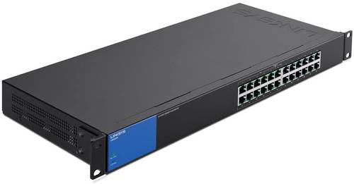 سويتش جيجابت أعمال Linksys LGS124P بـ 24 منفذًا ويدعم PoE+ اسود اللون