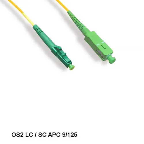 LC APC to SC APC Singlemode Simplex Fiber Optic Cable – 1m to 100m