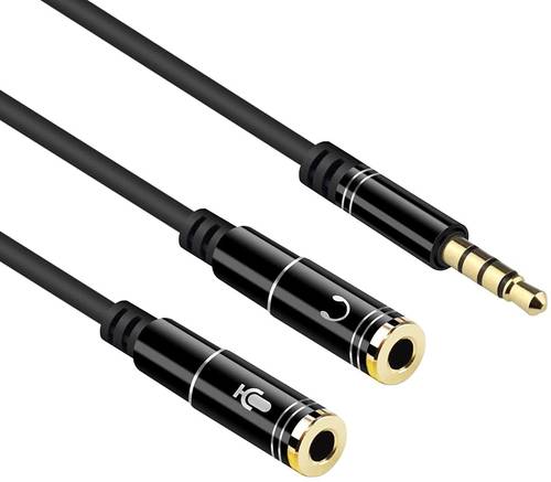3.5mm Jack Headphone+Mic Audio Splitter