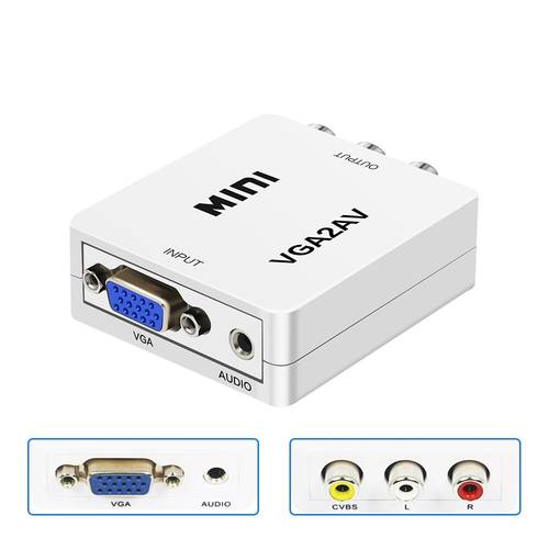 High-Definition Mini VGA to AV RCA Converter for Enhanced Audio-Visual Connectivity