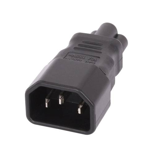 IEC C14 3 Pin Socket To IEC C5 Cloverleaf Plug Adapter