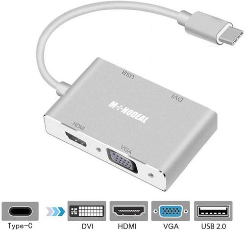 USB-C to HDMI/DVI/VGA Adapter for Multi-Display Connectivity
