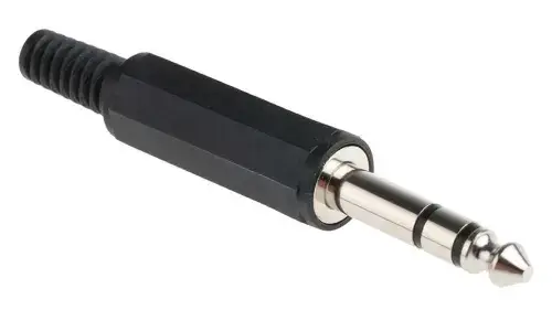 Jack Connector 6.35 mm Cable Mount Stereo Plug