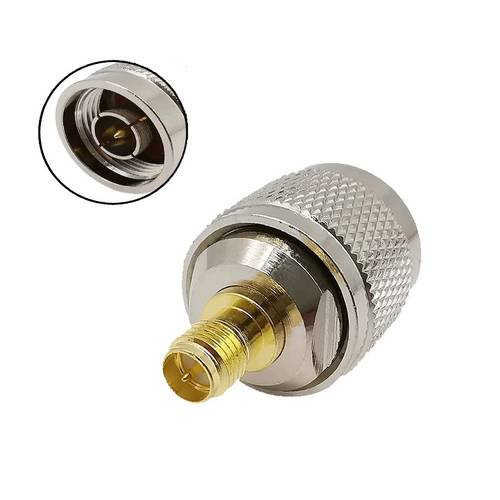 N Type Male to SMA Female Jack Straight Coax Adapter