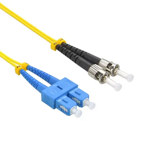ST UPC to SC UPC Singlemode Duplex Fiber Optic Cable – 1m to 100m