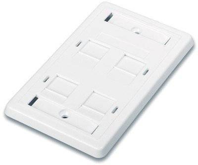 American Type Wall Socket Quadruple Port Network Faceplate Plug