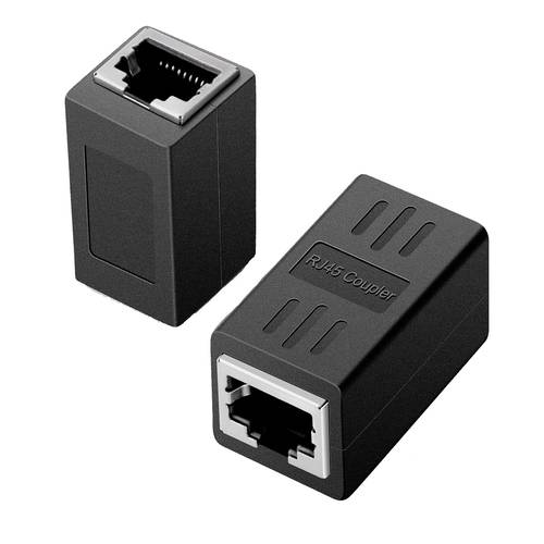 قارنة كابلات إيثرنت بمنفذ RJ45 سوداء اللون ذات شكل مضلعي