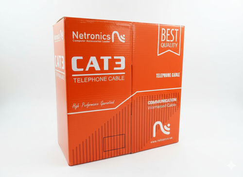 كابل Cat3 من شركـة Netronics 2 زوج بلفة 150 متر