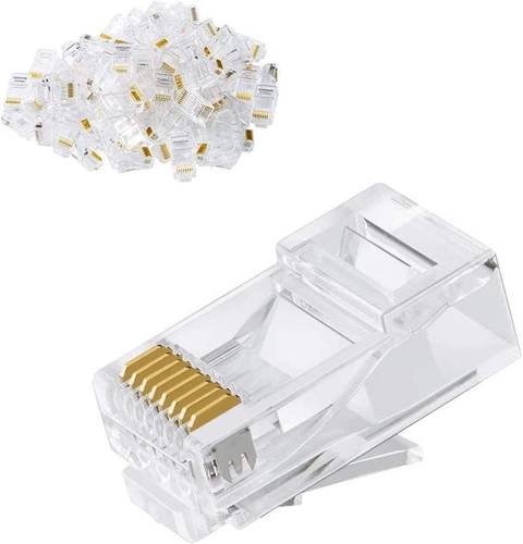 حزمة موصلات RJ45 من نوع كات 6 مكونة من 100 قطعة