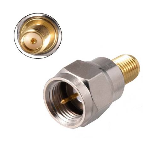 F Type Male to SMA Female Brass Coaxial Cable RF Connector