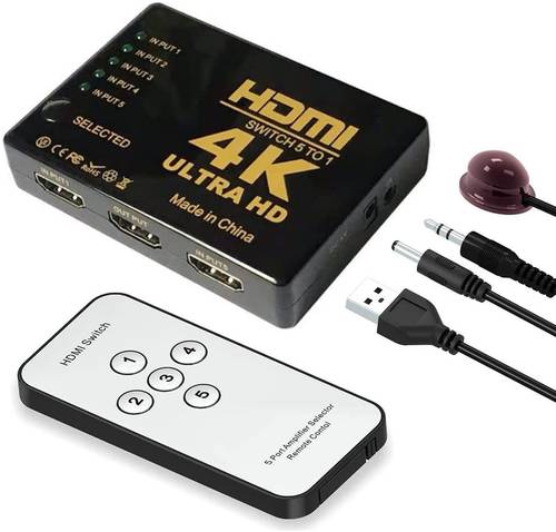  High quality 5-Port HDMI Switch, 5 in 1 out HDMI Switcher