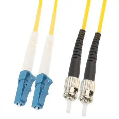  ST UPC to LC UPC Singlemode Duplex Fiber Optic Cable – 1m to 100m
