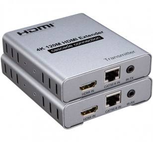 موسع HDMI لمسافة 120 مترًا مع USB لنقل الإشارة بجودة ممتازة.