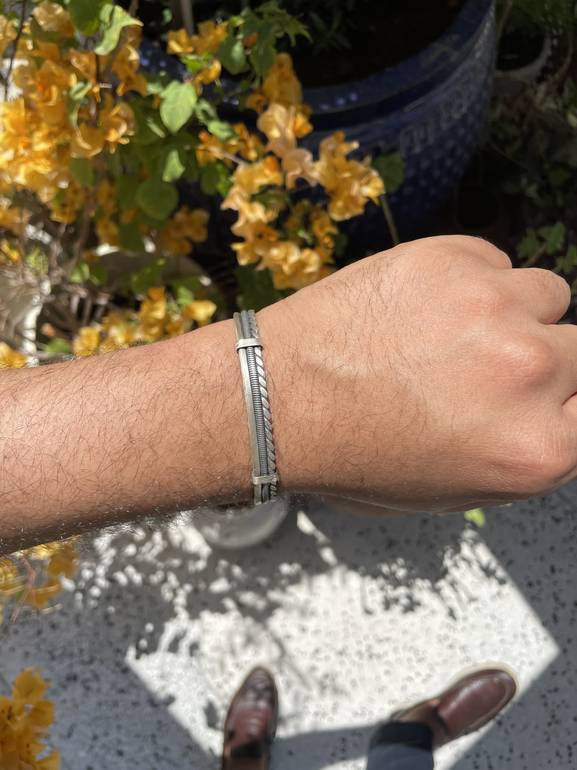 Triple Silver Bangle 