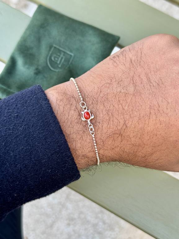 Coral Turtle Bracelet 