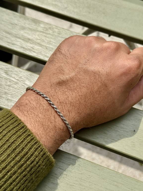 Silver Rope Bracelet 