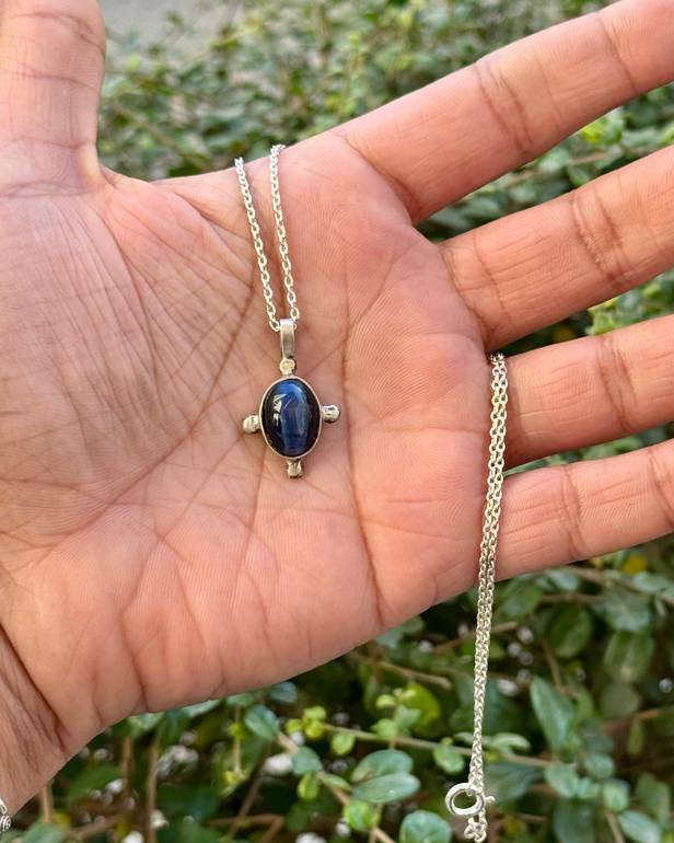 Blue cat eye Necklace