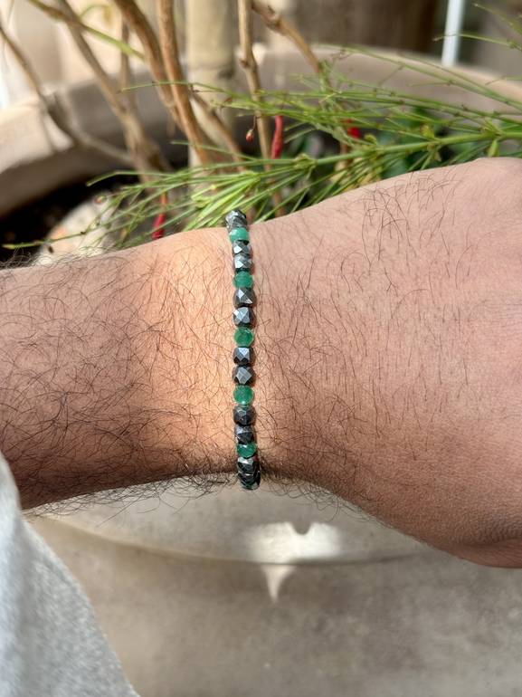 Hematite Agate fusion Bracelet