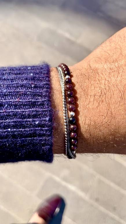 Triple Layers Garnet Bracelet