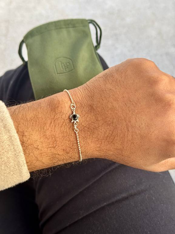 Onyx Turtle Bracelet 