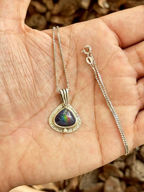 Rainbow Opal Necklace 