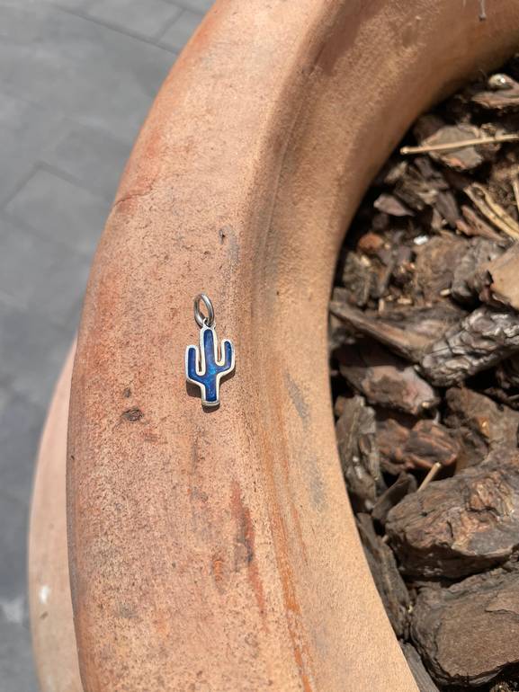 Blue Cactus Pendant