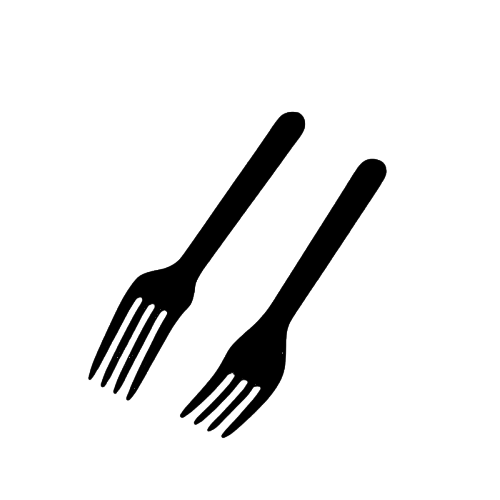 شوكة صغيرة اسود 36 حبة
