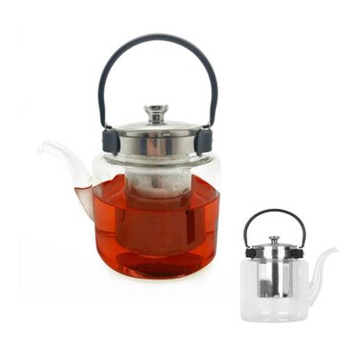 ابريق شاي زجاجي 1200 ملي مع صفاية